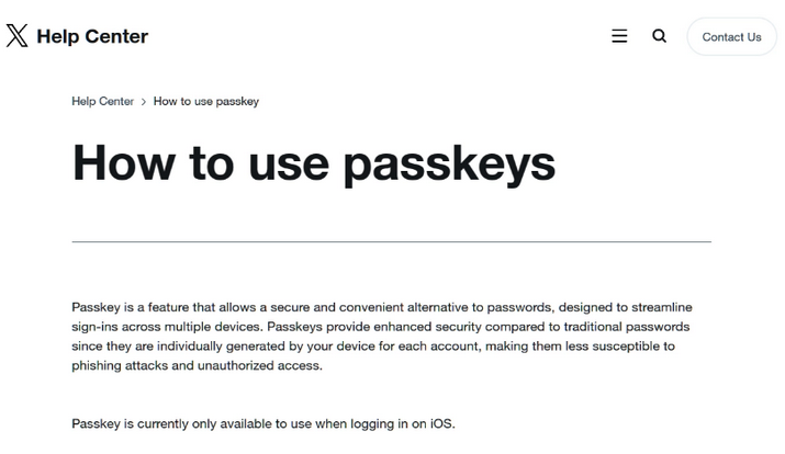 茶陵苹果维修店铺分享iOS用户如何通过通行密钥(Passkey)登录 